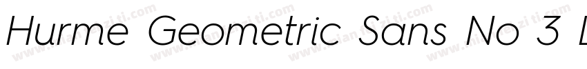 Hurme Geometric Sans No 3 Light字体转换